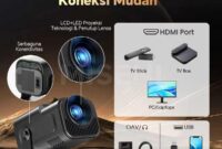 MISENI HY320 Mini Smart Proyektor MISENI HY320 Mini Smart Projector Android 13